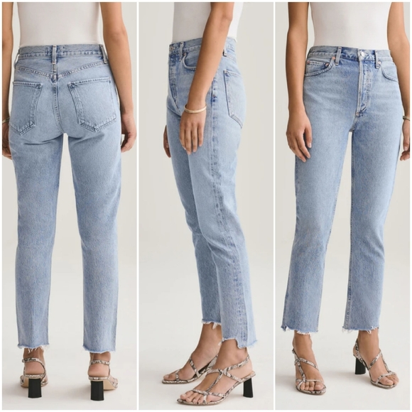 Agolde Denim - Agolde 29 Riley hi rise crop straight jeans NWT